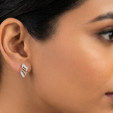 Petal Muse 18k Dual Tone Diamond Stud