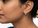 Converging Twin Pear Shaped Studs