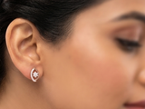 Elegant Oval Cluster Stud