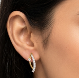Sleek Elongated Arc Studs