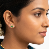 DAISY EMERALD DIAMOND STUDS