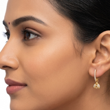 THE PRIYA DANGLING 18KT YELLOW GOLD STUDS