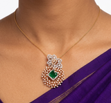 Delightful Diamond & Emerald Pendant