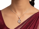 Dual Tone 18k Diamond Pendant