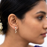 WAVE DIAMOND STUDS