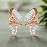 Petal Muse 18k Dual Tone Diamond Stud