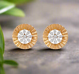 Royal Fleur 18kt Diamond Stud