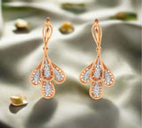 The Modernist 18k Rose Gold Italian Diamond Earrings