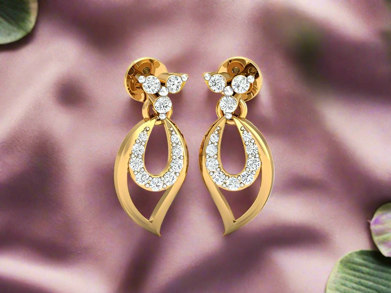 Modern Leaflet Earrings - Main Image