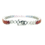 SAPPHIRE ETERNITY BRACELET, diamond jewellery, bracelets, diamond bracelets, gold bracelets, open setting bracelets, closed setting bracelets