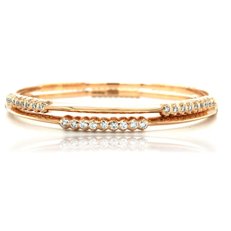 Diamond close sales setting bangles