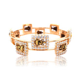 Goddess Lakshmi Closed Setting Diamond Bangle, diamond bagle, bangle, efif diamond bangle, efif diamond jewellery,