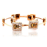 Goddess Lakshmi Closed Setting Diamond Bangle, diamond bagle, bangle, efif diamond bangle, efif diamond jewellery,