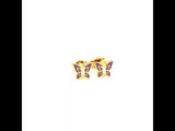 LITTLE WONDER - FLARE PURPLE BUTTERFLY EARRINGS