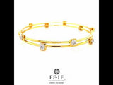 Juhi 18kt Open Setting Diamond Bangle, diamond bagle, bangle, efif diamond bangle, efif diamond jewellery,