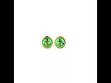 LITTLE WONDER - GREEN CIRCLE EARRINGS