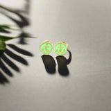 LITTLE WONDER - GREEN CIRCLE EARRINGS
