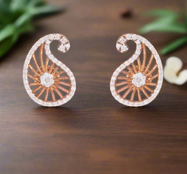 The Sirisha 18k Rose Gold Diamond Studs