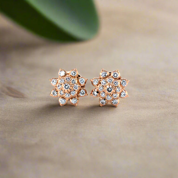 The Classic Aduku Closed Setting 22k Diamond Stud Earrings