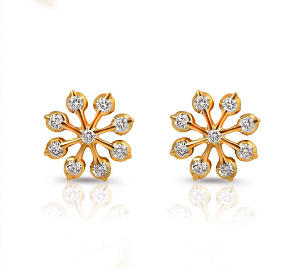 The Aishwaryam Closed Setting 22k Diamond Stud
