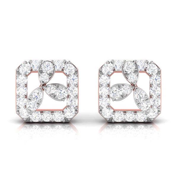 Square Leaf Studs