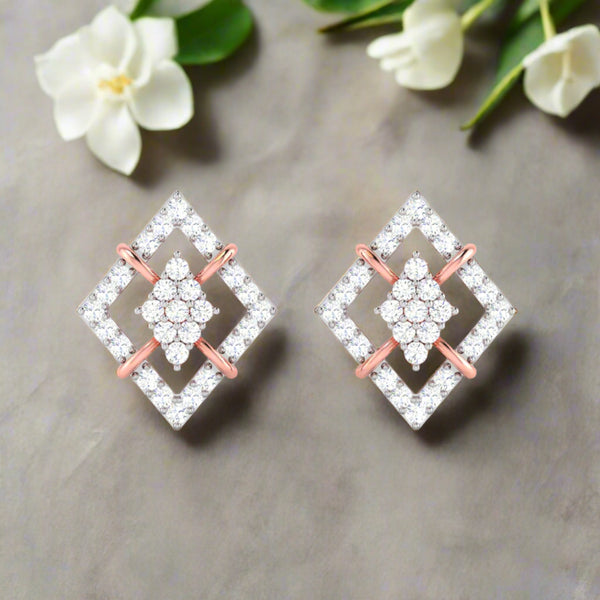 Quadro Rose Gold Studs
