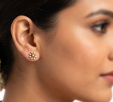 The Aishwaryam Closed Setting 22k Diamond Stud