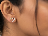 Twin Heart Shaped Studs