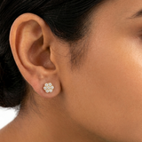 RIPPLE DIAMOND STUDS