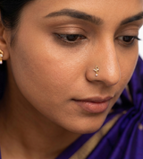 Elegant Pearl Drop-Down Nose Pin
