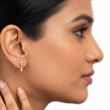 The Siyusha 22k Yellow Gold J-Type Diamond Studs