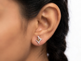 Fancy Open Square Studs