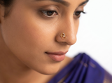 Elegant Intersecting Leaf Nose Pin