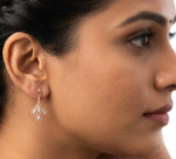 The Modernist 18k Rose Gold Italian Diamond Earrings