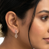 MESMERISING LEAF DIAMOND STUDS