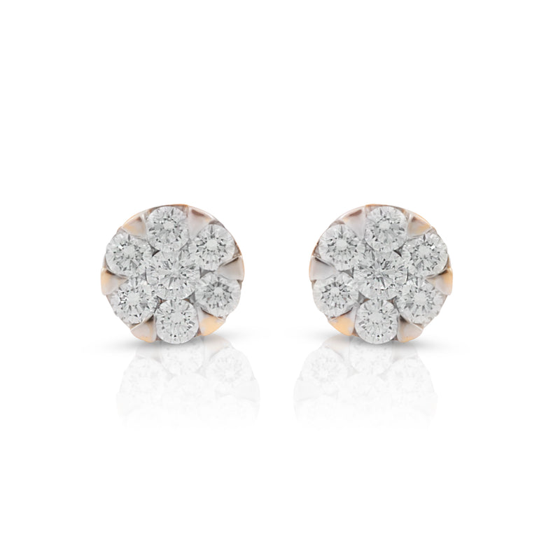 ENGAGING  18KT WHITE GOLD DIAMOND STUDS