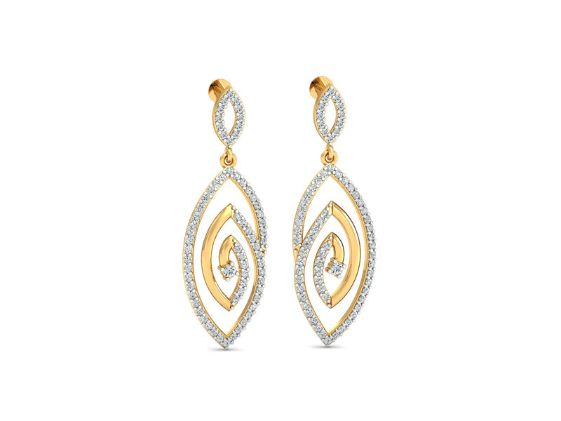 Stylish Oval-Shaped Spiral Earrings
