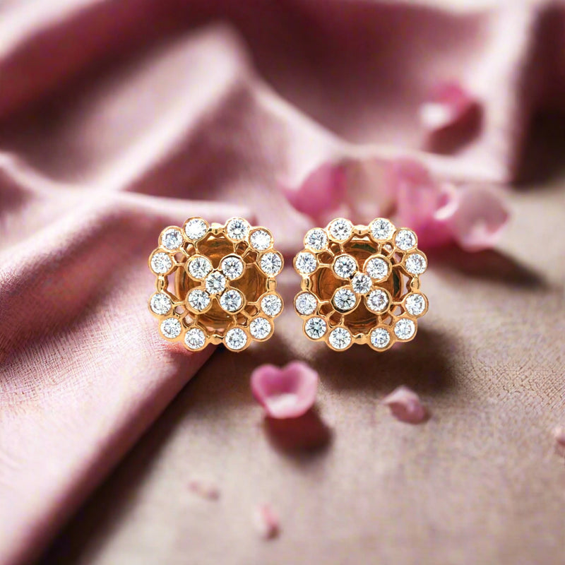 Diamond Studs, Diamond earrings, earring, gold Earring, dimoand jewellery, Efif diamond Jewellery 
