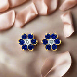 FLORAL DIAMOND STUD