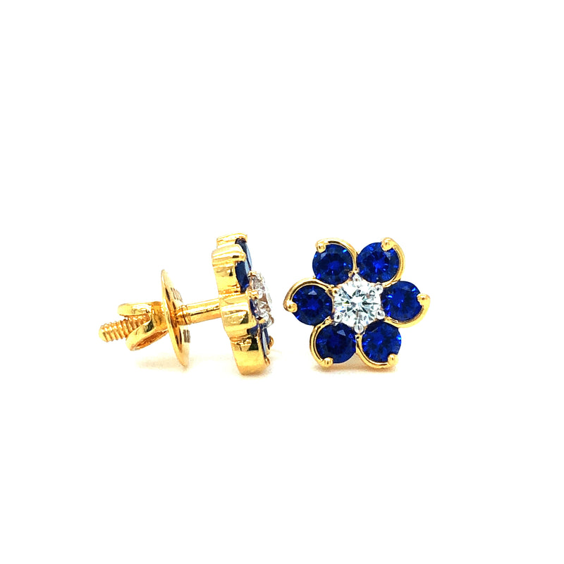 FLORAL DIAMOND STUD