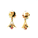 CHARMING NAVRATNA DIAMOND STUDS - EFIF Diamonds