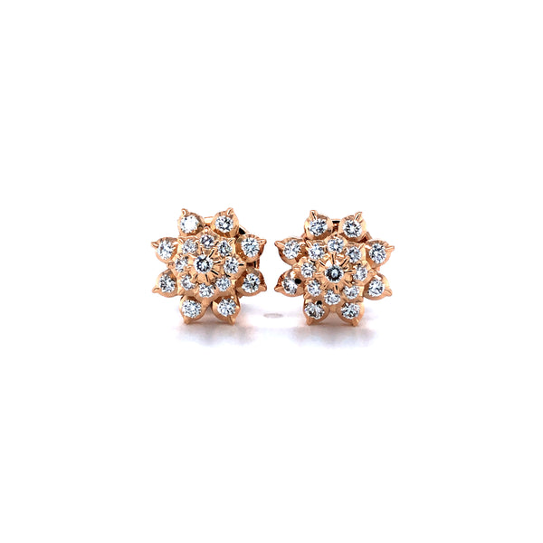 The Classic Aduku Closed Setting 22k Diamond Stud Earrings