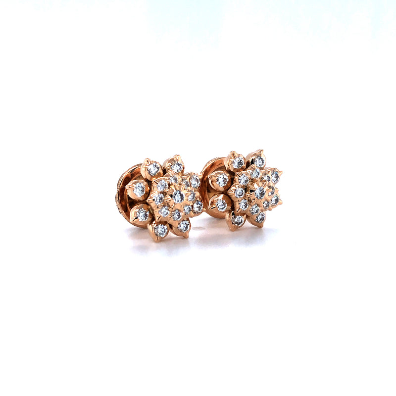 The Classic Aduku Closed Setting 22k Diamond Stud Earrings