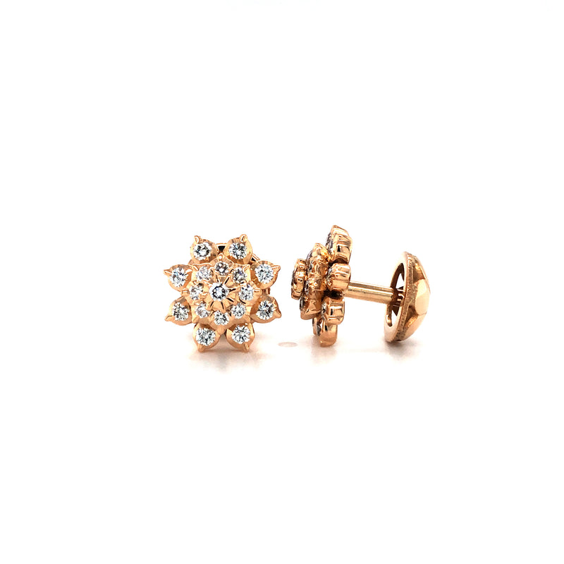 The Classic Aduku Closed Setting 22k Diamond Stud Earrings