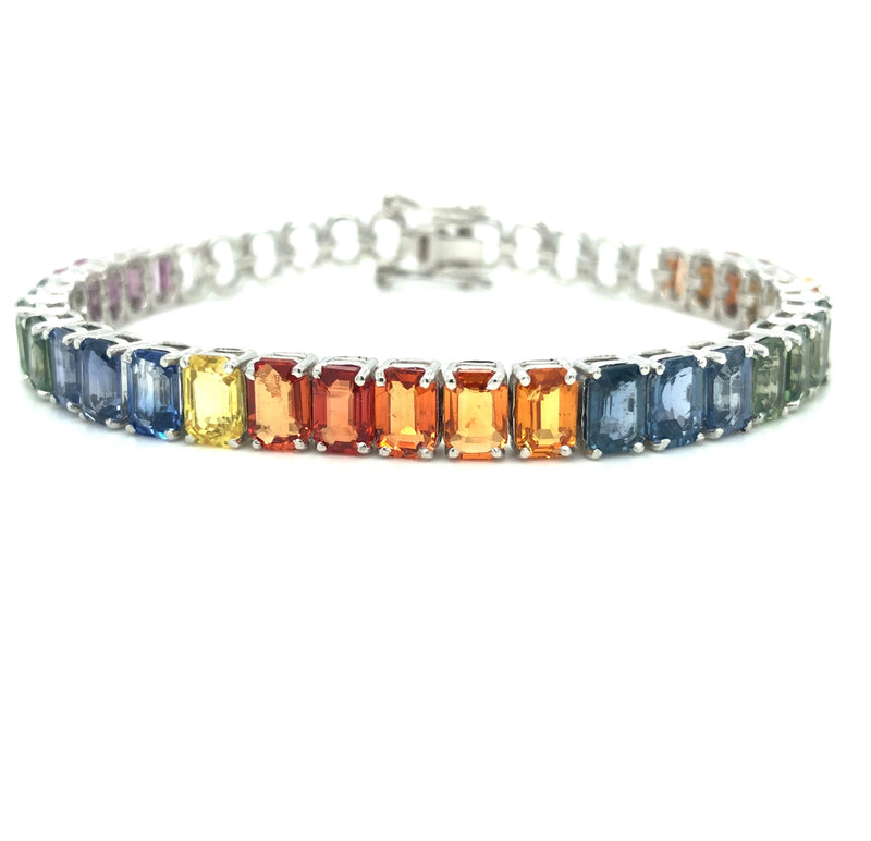Rainbow Sapphire Beaded Bracelet | Alexis Russell