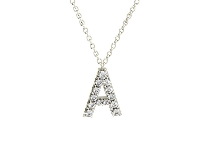 Petit Diamond Letter Necklace