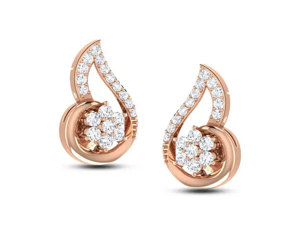 Curvy Petal Stud efifdiamonds Curvy Petal Stud efifdiamonds Studs Earrings 42848.00 EF-IF Diamond Jewellery