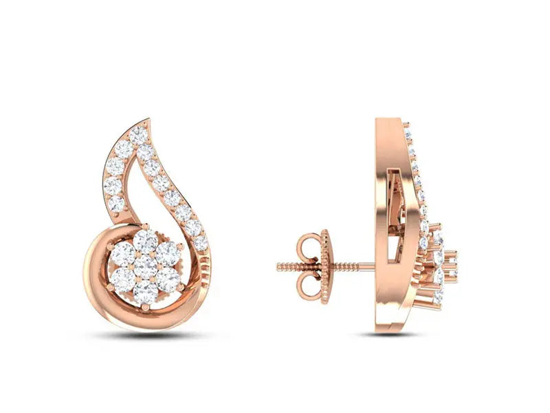 Curvy Petal Stud efifdiamonds Curvy Petal Stud efifdiamonds Studs Earrings 42848.00 EF-IF Diamond Jewellery