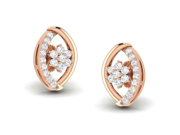 Elegant Oval Cluster Stud efifdiamonds Elegant Oval Cluster Stud efifdiamonds Studs Earrings 29294.00 EF-IF Diamond Jewellery