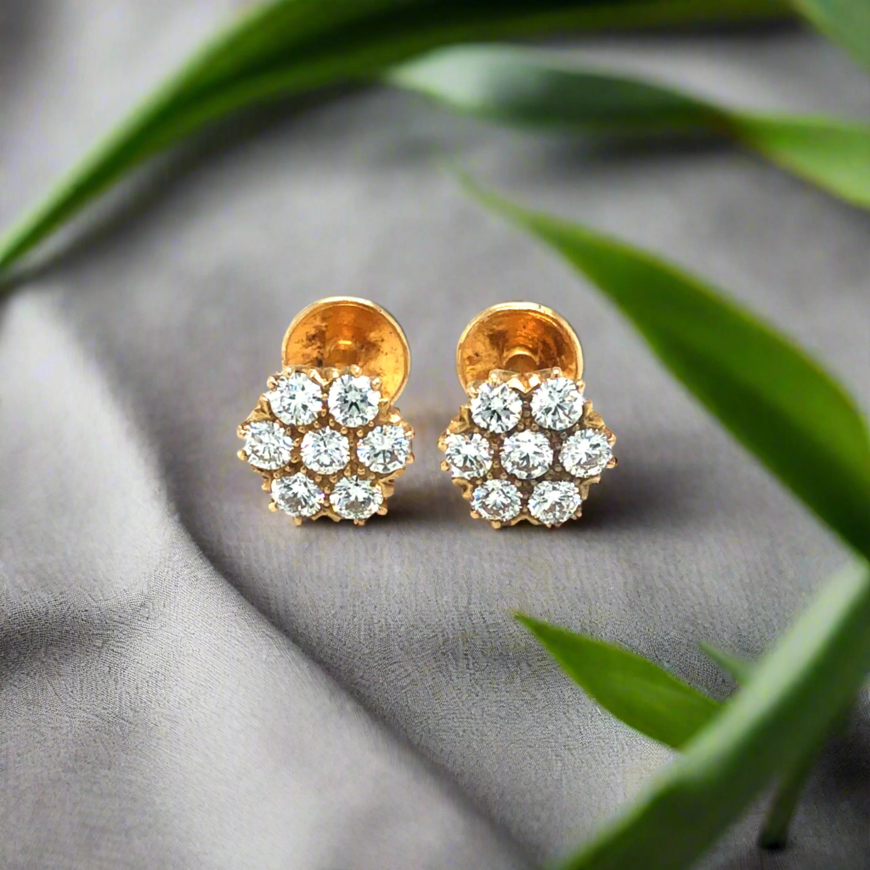 RIPPLE DIAMOND STUDS - EFIF Diamonds – EF-IF Diamond Jewellery